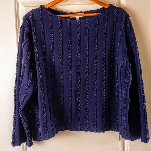 Vintage Studio 90 Purple Ribbon Embellished Top - Picture 1 of 6